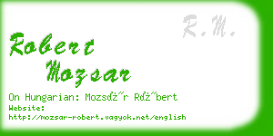 robert mozsar business card
